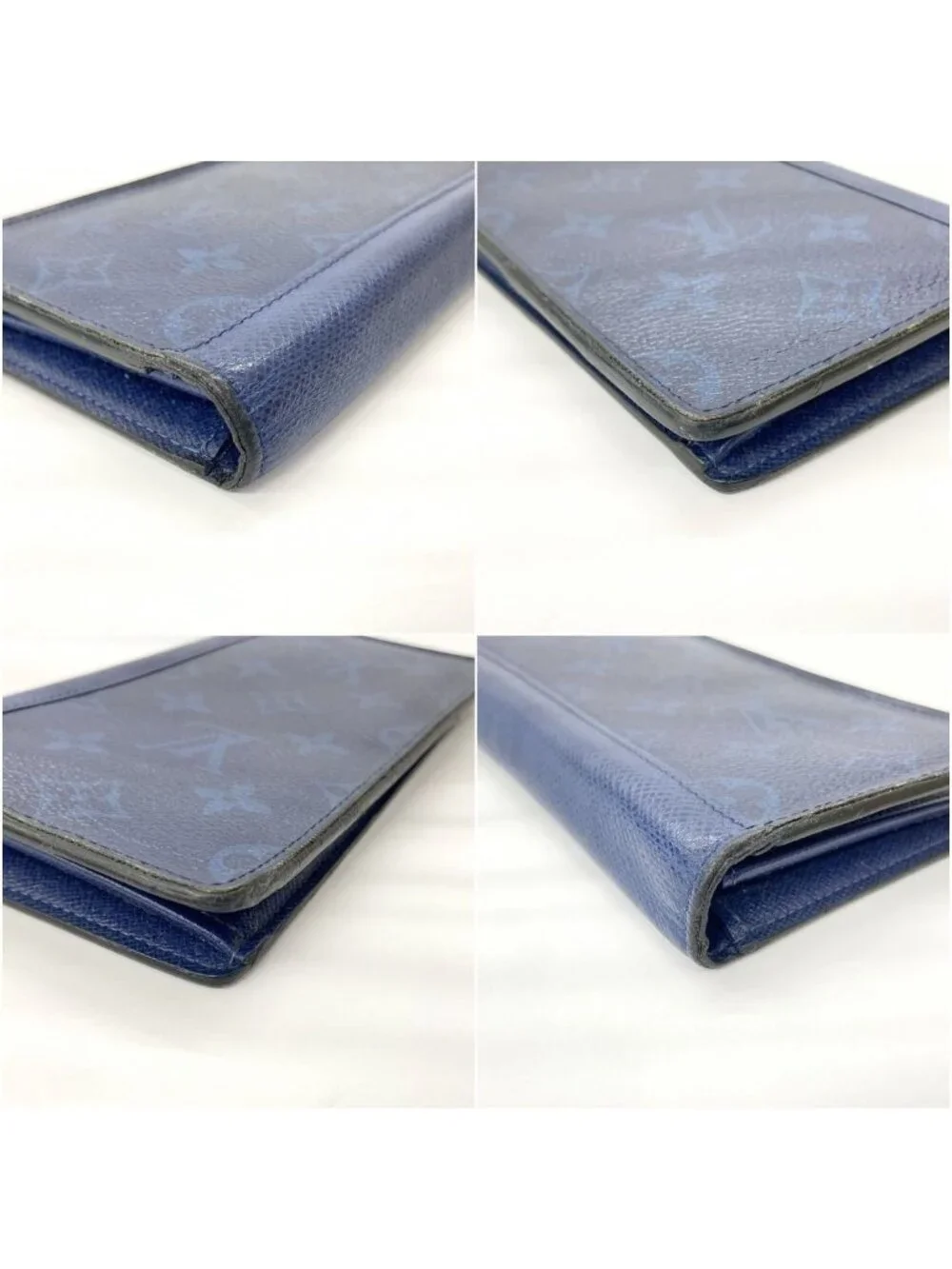 Louis Vuitton Taigarama Portefeuille Brazza Bifold Wallet Navy